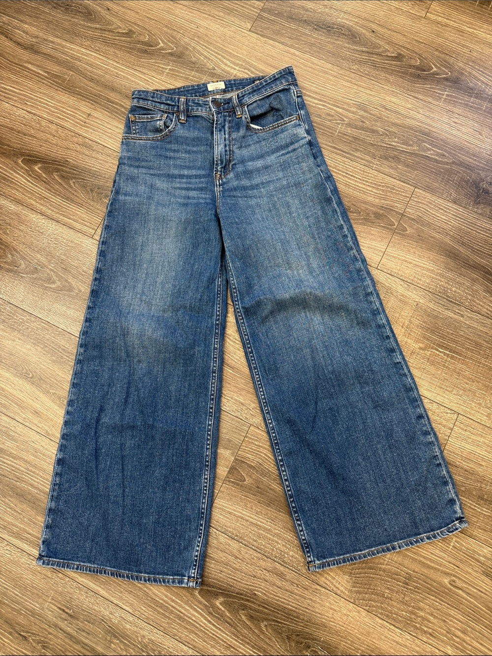 Faherty Wide Leg Women's Jeans in Dark Blue Size 27